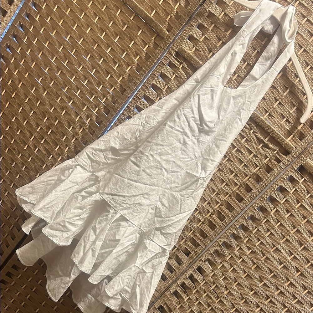 Free People White Halter Tunic